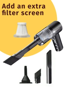 大功率无线吸尘器，具备吹吸双重功能 - 含电池和地板吸头，可高效清洁地板、汽车和电脑表面的灰尘