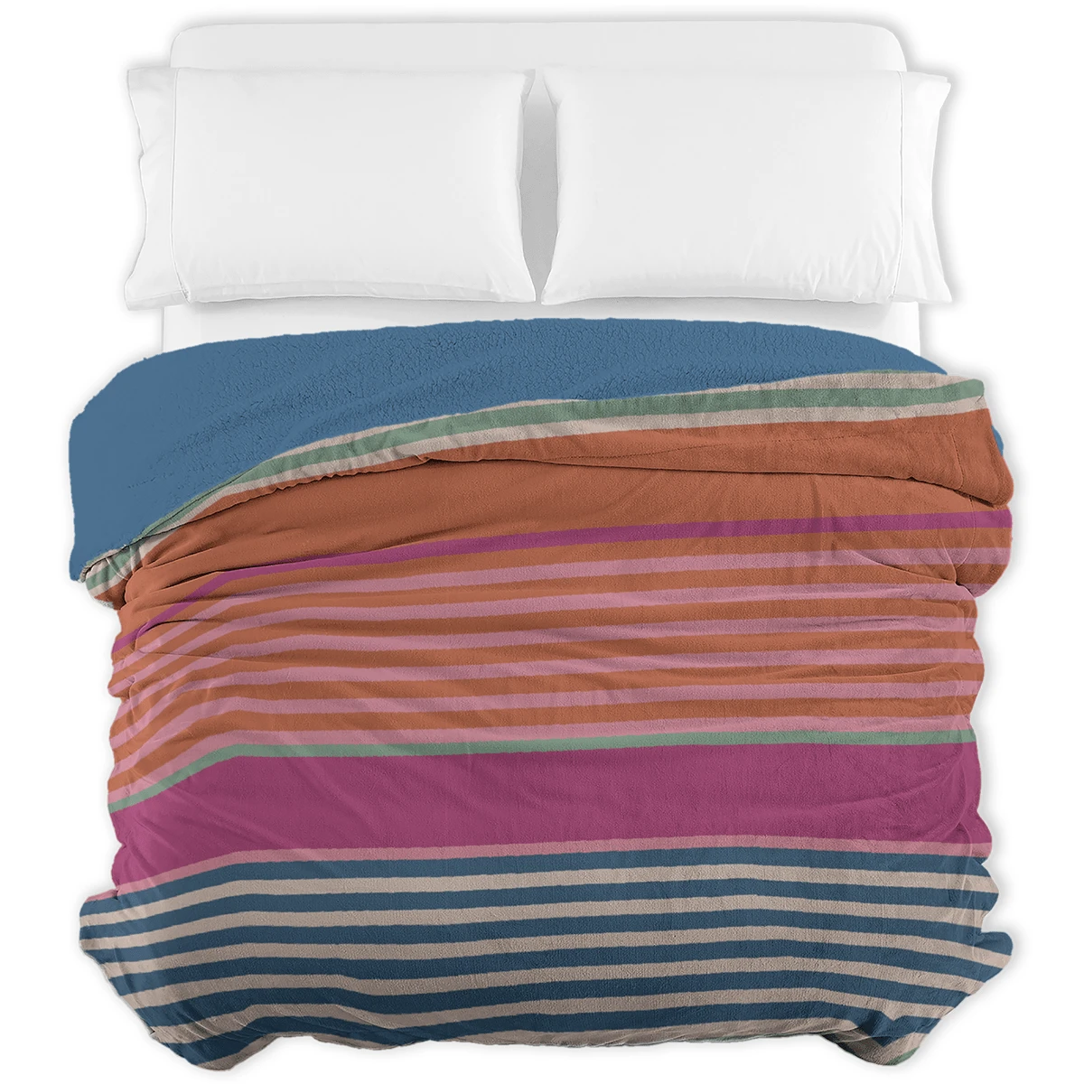 Sheepskin Blanket, Fleece Flannel Fabric With Sheepskin - MultiWarna - View 1