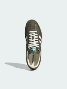 Adidas Originals Adidas Samba OG Premium Sneakers, Timeless Retro Trainers In Fall Tones, Leather & Suede Construction, Low-Top Casual Sneaker For Outdoor, Sports, Sambas For School And Work, Daily Shoes For Skate Outfit - 中深卡其色/米白色/膠質 - 查看 3