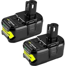 1/2PACK 5Ah Replace For RYOBI P108 18V One Plus High Capacity Lithium Ion Battery 18V - màu đen - Xem 1