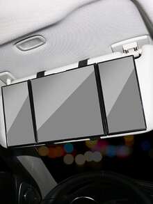 1 Stück Auto Make-up Spiegel, Auto Dekoration, Auto Zubehör, Auto Essentials, glänzende Strass Dekoration, faltbarer ultradünner Make-up Spiegel, Sonnenblende Dekoration und modischer Auto Make-up Spiegel, das perfekte Geschenk für Mädchen