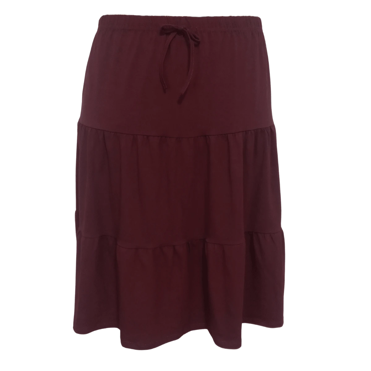 Saia Feminina Casual Elegante Camadas Malha Viscolycra