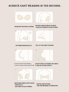 3 / 1 par de sujetadores invisibles sin tirantes de viscosa con efecto push-up de silicona - Sujetadores reutilizables de viscosa con elevación del busto y sin espalda con pegamento saludable para ropa interior de mujer