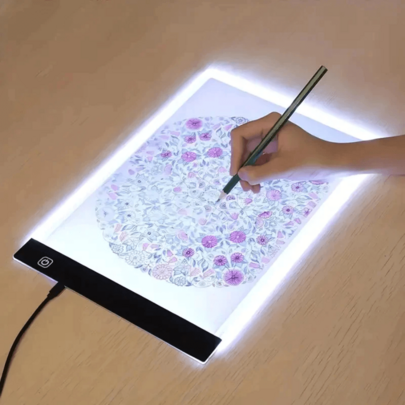 Mesa De Led Luz Branco Desenho Transposição A4 Profissional