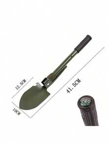 1pc Military Camping Shovel Survival Equipment, Entry Tool With Carrying Bag, Metal HandlePortable Foldable Truck Mounted Engineer Shovel Tent Outdoor Shovel Self-Defense Survival Tool Compass Storage Bag 5-In -1 Compact Survival Shovel: Durable Tactical Stainless Steel Shovel With Compass, Saw And Outdoor Adventure Bottle Opener Folding Shovel For Gardening, - Multicolor - View 6