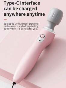 无线全身振动按摩器，硅胶按摩头，适用于颈部、背部、肩部、腰部、腿部和足部，女士按摩工具，适合作为节日礼物 - 彩色 - 查看 8