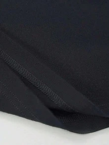 Camiseta casual de mujer de cuello redondo en 2 colores, estampado de letras de Dios, mezcla de tejidos de poliéster y elastano para todas las estaciones. - Negro - Ver 4