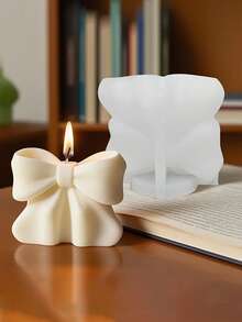 蝴蝶蜡烛模具 - 树脂硅胶模具，适用于手工皂、粘土蜡烛、情人节、母亲节、圣诞节、感恩节 - 独特的不对称形状，易于清洁，蜡烛制作用品，节日蜡烛制作，装饰蜡烛制作，易清洁材料 - 白色 - 查看 5