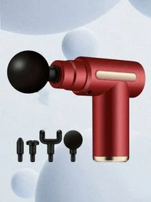 Pistola de masaje muscular portátil para masaje corporal, con pantalla táctil LED, ajuste de velocidad, recargable y 4 cabezales de masaje intercambiables - Fascia Gun - Asiento muscular - Instrumento de percusión eléctrico multiusos de grado fisioterapéutico profesional para hombros, cuello, cintura y espalda, regalos únicos y geniales para hombres, mujeres y regalos para ella