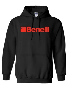 BENELLI Hoodie  - Rifle Shotgun Hunting Sports Pullover Tactical Logo - 黑色 - 查看 1