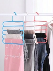 1/3/5pcs Multi Functional Clothes Hanger, Pants Hanger, Scarf Storage Hanger, Holiday Decoration Room, Home Decoration, Wardrobe Clothing Storage