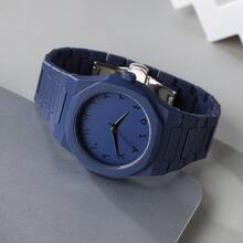 2025 New Luxury Quartz Watch For Men, Octagonal Fashionable Quartz Watch With Black Artistic Font Dial, Suitable For Daily Matching, Great Gift For Boyfriend, Valentine's Day, Friends