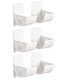 2/4/6/8/12 Holeless Garbage Bag Storage Racks, Wall-Mounted Kitchen Storage Racks, Garbage Bag Racks, Wall-Mounted Kitchen Organizers, Shelves On The Wall For Kitchen Storage, Food, Garbage Bag Storage Racks, Space-Saving, Wall-Mounted Design, Available In Various Colors, Halloween, Kitchen, Essential For Living Room Home Storage