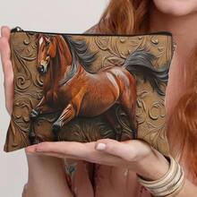 1 Stück bedruckter Make-up Beutel, Kosmetik Aufbewahrungstasche mit Reißverschluss, multifunktionale Tasche, perfektes Geschenk zum Valentinstag und Muttertag