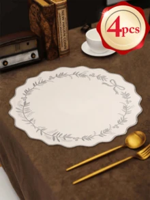 1-100pcs Embroidered Floral Fabric Placemats, Easy To Clean, Wipe-Able, Non-Slip, Suitable For Dining Table, Holiday, Wedding, Party Decoration, Applicable For Home, Restaurant, Dining Room Decor, Home Goods - Multicolor - View 27