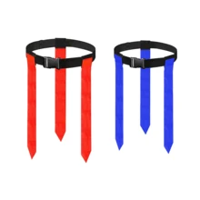 2pz Banderas Cintas Cinturon Para Tocho Flag Tochito Bandera, cinturón de bandera ajustable para juegos y entrenamiento de competencia - Rojo y azul - Ver 7