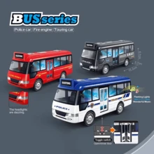 School Bus Toys Cars Plastic Little Cars City Bus With Sound And Light Up Friction Powered Cars Play Toys Gift For Kids Birthday Gift