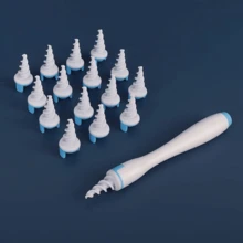 Super Easy Ear Care! 16-Head Rotating Spiral Ear Cleaner: Silicone Accessories + Ear Spoon Design, One-Click Rotating For Efficient Cleaning - 16件 - 查看 7