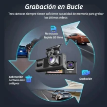 Cámara de Tablero 1080P + Cámara Trasera para Auto/Camión | Monitoreo Vehicular + Conexión WiFi + Visualización App | Repuestos para Autos - Negro - Ver 6