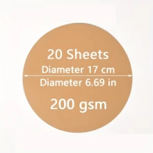 20 Sheets Of Round Cardboard, Three Sizes Of Thick Round Kraft Paper, Handmade Graffiti Drawing Paper, Student Sketching Art, Student Specific Drawing Paper Back To School - Multicolor - View 13