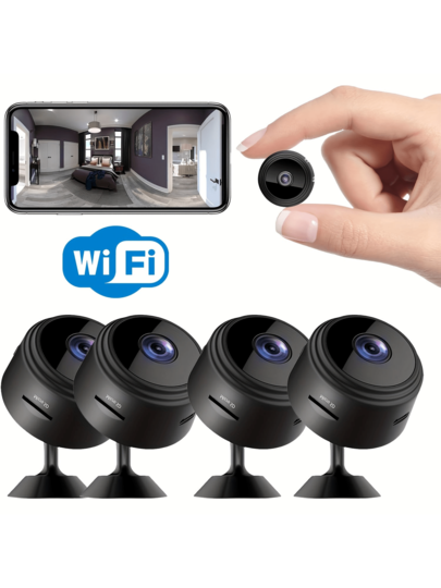 1pc Mini Wireless Slimme Camera Wi Fi, Rechargeable Lithium Polymer Battery, Motion Detection, Non Waterproof, Live View Anytime, Anywhere Via Remote App Control Ideal Home Surveillance,