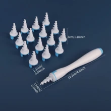 16-Head Rotating Spiral Ear Cleaner! Ear Spoon + Silicone Accessories Combo, One-Click Rotating Cleaning, Easy Ear Care - 16件 - 查看 5