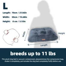 1PC Washable Plush Pet Crate Bed For Dog Anti-Slip Pet Mat Bed For Cat Fluffy Comfy Pet Sleeping Mat For Large, Medium, Small Dogs Breeds ,Please Arrange It By Hand Before Use, And It Is Recommended To Buy One Size Larger. - Dark Grey - View 13