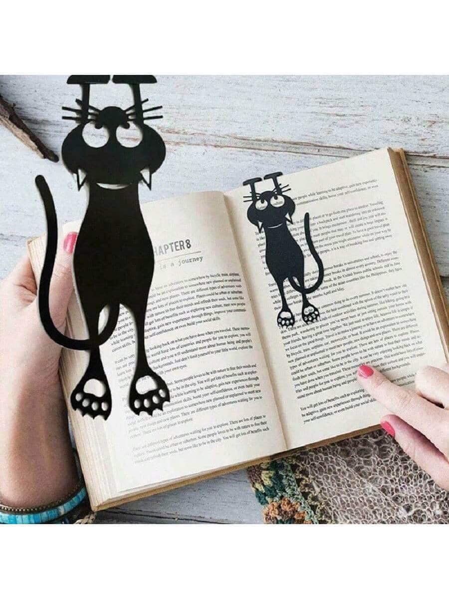 Black Cat Bookmark, Cute Cat Pendant, Suitable For Classroom Rewards, Back-To-School Stationery Gifts, Halloween And Christmas Gifts