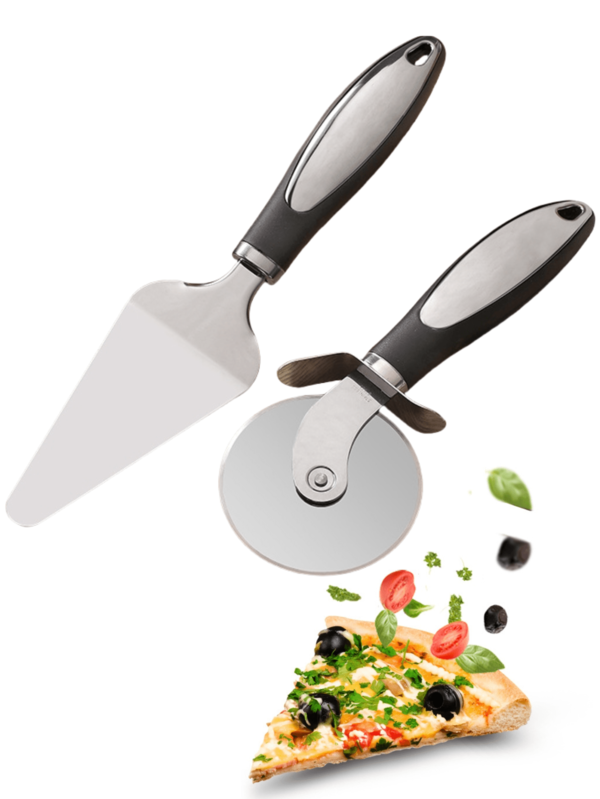1/2pcs Stainless Steel Pizza Cutter, Cheese Spatula, Thin Crust Pizza Wheel, Baking Tool, Pizza Pie Cutter, Mother's Day