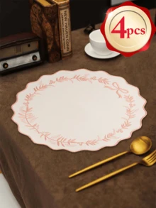 1-100pcs Embroidered Floral Fabric Placemats, Easy To Clean, Wipe-Able, Non-Slip, Suitable For Dining Table, Holiday, Wedding, Party Decoration, Applicable For Home, Restaurant, Dining Room Decor, Home Goods - Multicolor - View 16