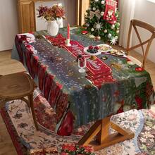 1/20pcs Christmas Tablecloth, Warm And Festive Christmas Ball Pattern Tablecloth, Happy Theme, Christmas Decoration, Suitable For Restaurants, Kitchens, Holiday Parties, Perfect For Home Decoration, Merry Christmas - Multicolor - View 15