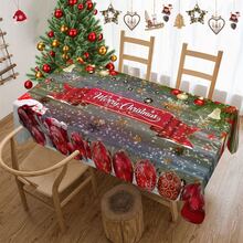 1/20pcs Christmas Tablecloth, Warm And Festive Christmas Ball Pattern Tablecloth, Happy Theme, Christmas Decoration, Suitable For Restaurants, Kitchens, Holiday Parties, Perfect For Home Decoration, Merry Christmas - Multicolor - View 8