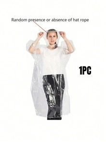 30件装一次性加厚雨衣，带防风帽，便携式防水雨披，适合旅行和户外活动 - 透明一次性旅行用品，酒店必备，户外必备，客房用品，沙滩旅行迷你装，生理期一次性用品，浴室配件，保暖用品，闺蜜节，小狗，嘉年华，派对装饰