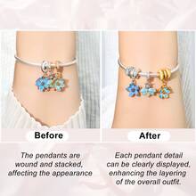 tiantianxue 1pc Silver-Plated Jewelry DIY Elegant High-Quality Minimalist Silicone Spacer Beads Series, Suitable For Women Bracelet/Anklet/Necklace DIY Jewelry Making, Valentine's Day Gift, Daily Fashion Accessory