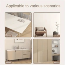 1 Roll, Milk Tea Color Self-Adhesive Wallpaper, Home Decor Sticker, Bedroom Furniture Renovation DIY Transformation Wall Sticker, Easy To Remove, Waterproof And Oil-Resistant PVC Wallpaper, Suitable For Home Decor, Room Decoration Vinyl Wallpaper Roll Wall Paper Wall Stickers Wall Decor Wallpaper Peel And Stick - Multicolor - View 10