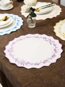 1-100pcs Embroidered Floral Fabric Placemats, Easy To Clean, Wipe-Able, Non-Slip, Suitable For Dining Table, Holiday, Wedding, Party Decoration, Applicable For Home, Restaurant, Dining Room Decor, Home Goods - Multicolor - View 5