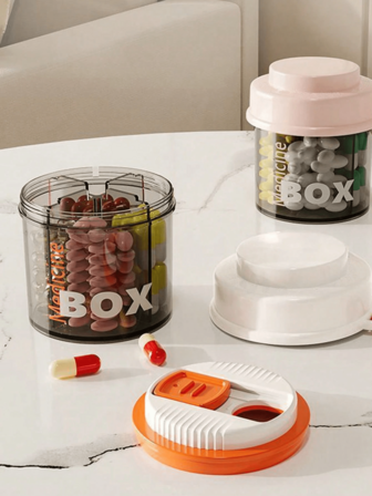 4-Grid Portable Pill Storage Box, Small Pill Box, Moisture-Proof Pill Box, Travel Pill Storage Bag, Daily Portable Medicine Vitamin Box, Fish Oil Box, Supplement Box