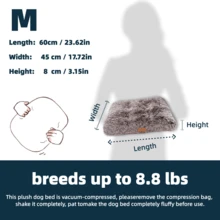 1PC Washable Plush Pet Crate Bed For Dog Anti-Slip Pet Mat Bed For Cat Fluffy Comfy Pet Sleeping Mat For Large, Jumbo, Medium, Small Dogs Breeds - Khaki - View 13