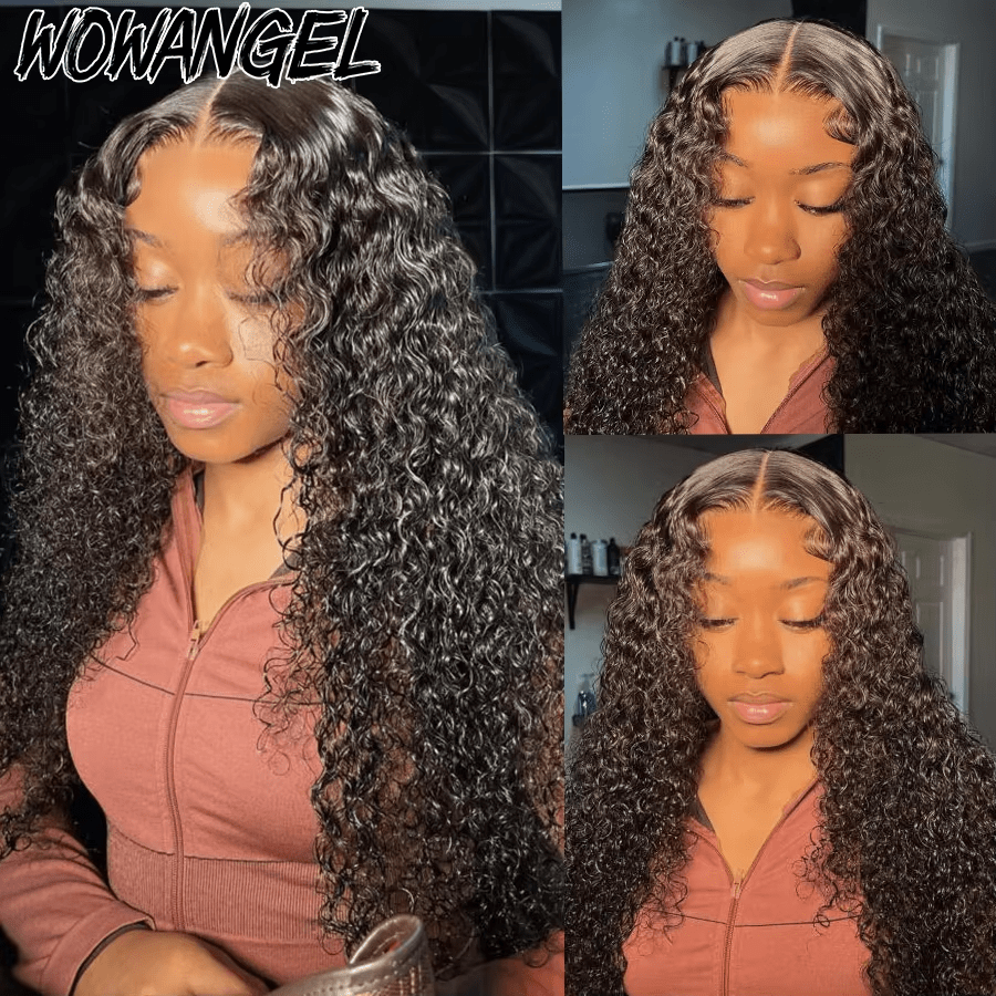 WOWANGEL 13x6 Real HD Lace Frontal Wigs Burmese Human Hair Pre Bleach Pre Plucked Real Human Hair Wig With Baby Hair 250% Density Melt Skins Pre Plucked For Women Small Knots