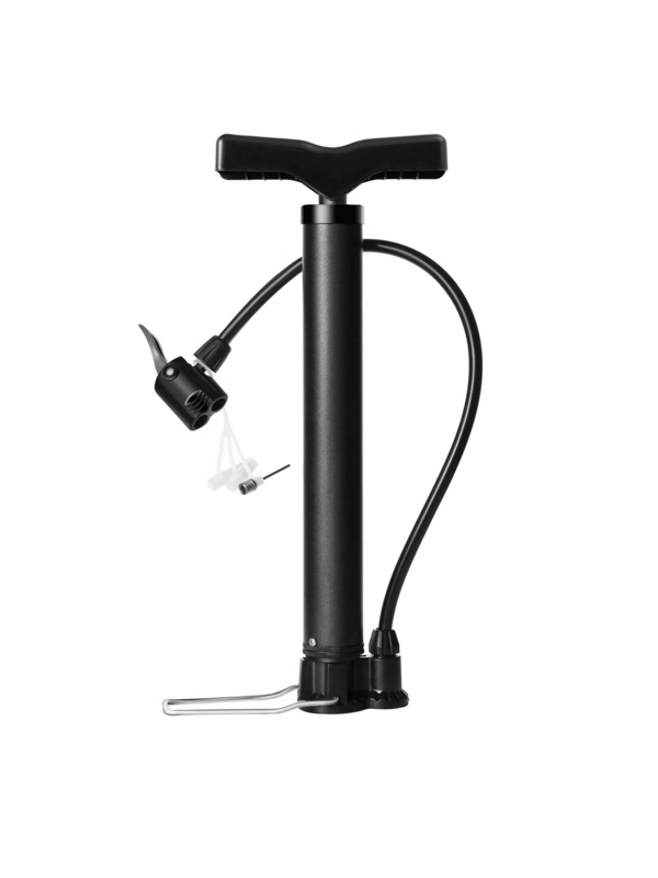 BABONA Bomba de ar portátil de alta pressão com agulhas, multifuncional para bolas, balões, bicicletas, adequada para basquete, bola de futebol (preta) (dourada)