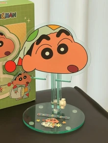 Crayon Shin-Chan, Acrylic Multi-Functional Stand, Green Character Design, Phone Holder, Tablet Holder, Desk Decor, Room Decor, Home Office Accessory, Study Organizer, Cute Cartoon Theme, Durable Build, Anime Lovers Gift, Teens Gift, Fun Desk Accessory, Decorative Stand, Space Organizer - Green - View 5