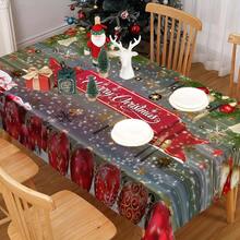 1/20pcs Christmas Tablecloth, Warm And Festive Christmas Ball Pattern Tablecloth, Happy Theme, Christmas Decoration, Suitable For Restaurants, Kitchens, Holiday Parties, Perfect For Home Decoration, Merry Christmas - Multicolor - View 11