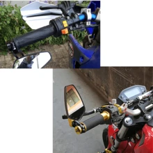 2pcs Motorcycle Bar End Mirrors - 7/8" (22mm),Made Of  High Quality Aluminum,Which Are More Secure Than Ordinary Mirrors,High-Definition Glass Is Soft And Not Dazzling,Easy To Install,360 Degree Free Adjustment Flexible Adjustment ,For Suzuki,  For H-Onda,  For Kawasaki,  For Y-Amaha, Etc(Black) - 黑與白 - 查看 9
