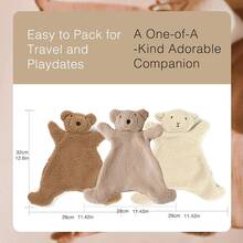 INS Nordic Home 1pc Cute, Soft Baby Safety Blanket, Cuddly Plush Animal Toy For Baby Girls And Boys, Adorable Bear And Lamb Blanket Toy, Infant And Toddler