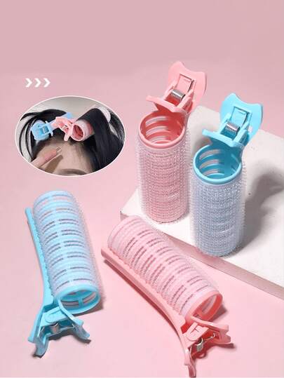 5 件套粉色、黄色、蓝色三色卷发器和夹子套装、二合一卷发器和夹子式卷发器、长发和短发卷发工具、长发和短发中长发自制卷发器、女士卷发器、常规发型卷发器工具、卷发器、卷发刷、卷发器、卷发产品、卷发器、卷发器、卷发器、卷发、卷发工具