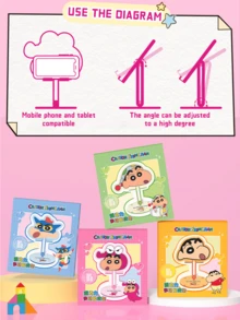 Crayon Shin-Chan, Acrylic Multi-Functional Stand, Orange Playful Design, Desktop Stand, Organization Helper, Home Decor, Office Decor, Cartoon Character Display, Robust Acrylic, Phone Holder, Tablet Holder, Anime Fan Gift, Desk Accessory, Decorative Stand, Workspace Essential