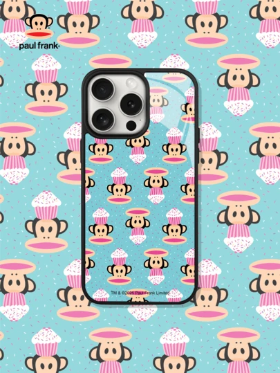  Officially Licensed Paul Frank 2-In-1 Acrylic Phone Case, Full Body Shock-Proof Camera Protection, Design Compatible With IPhone 13/14/15/16/17 Pro Max