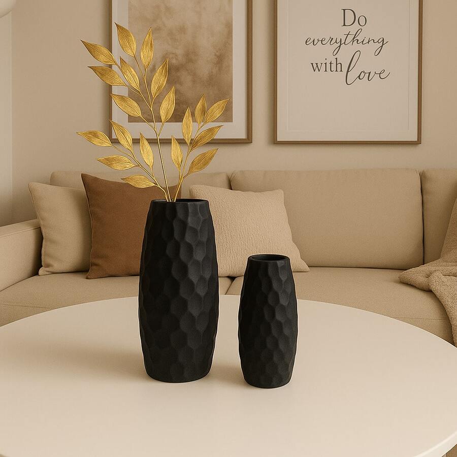 Alice Cachepot Vase - Tall, High-Quality Vase - Black - View 1
