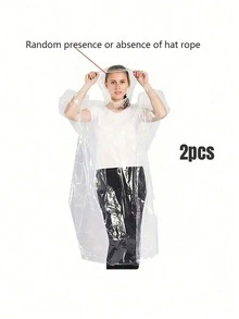 30件装一次性加厚雨衣，带防风帽，便携式防水雨披，适合旅行和户外活动 - 透明一次性旅行用品，酒店必备，户外必备，客房用品，沙滩旅行迷你装，生理期一次性用品，浴室配件，保暖用品，闺蜜节，小狗，嘉年华，派对装饰