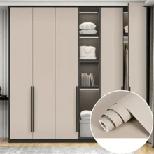 1 Roll, Milk Tea Color Self-Adhesive Wallpaper, Home Decor Sticker, Bedroom Furniture Renovation DIY Transformation Wall Sticker, Easy To Remove, Waterproof And Oil-Resistant PVC Wallpaper, Suitable For Home Decor, Room Decoration Vinyl Wallpaper Roll Wall Paper Wall Stickers Wall Decor Wallpaper Peel And Stick - Multicolor - View 14